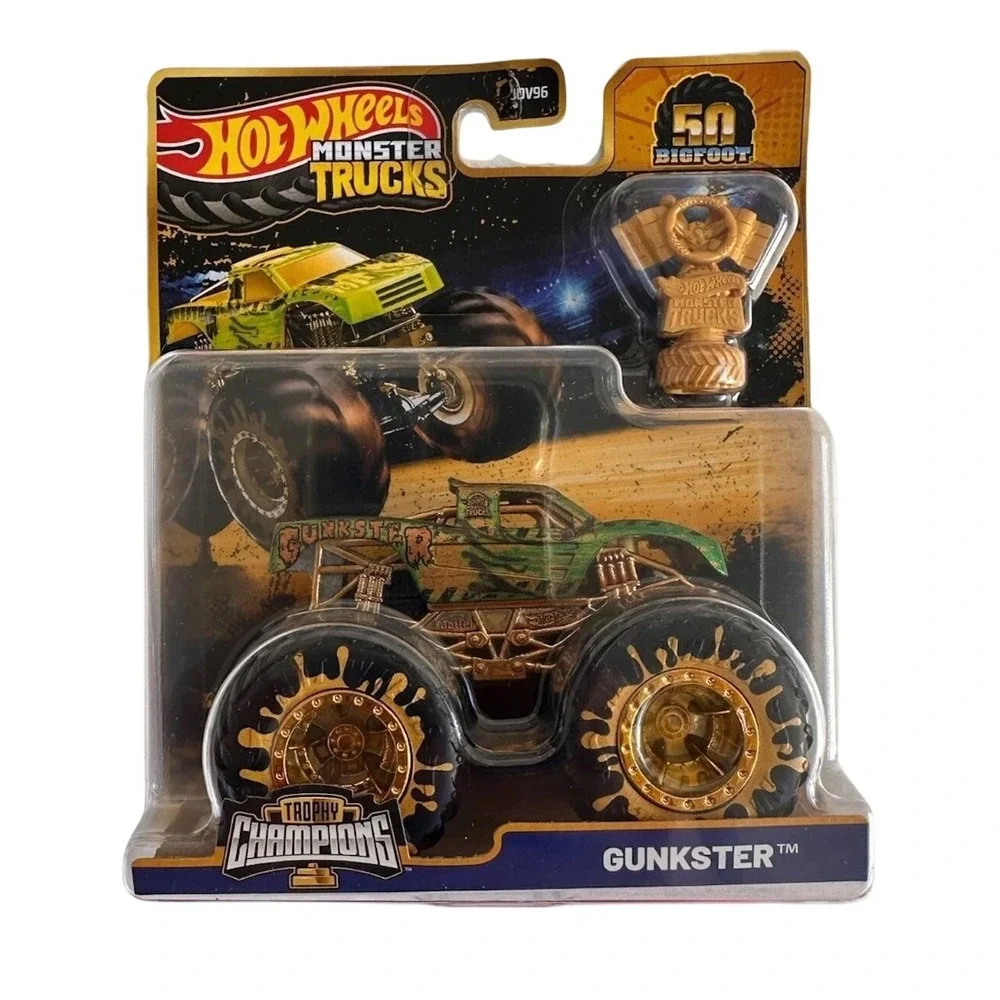 Hot Wheels Monster Trucks Bigfoot Trophy‎ Champions Gunkster Diecast Vehicle